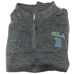 New XL UCLA Bruins Long Sleeve Pull Over Polyester Jacket Shirt Champion 1/4 zip